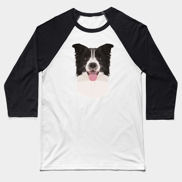 Border Collie Baseball T-Shirt by arlingjd